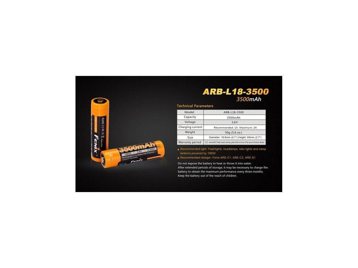 Batería Fénix ARB-L18 de 3500 mAh/18.650