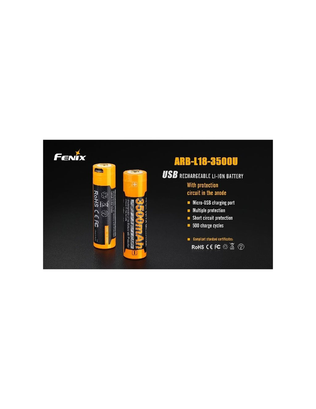 Bateria Fenix ARB-L18 3500U MAH/18650