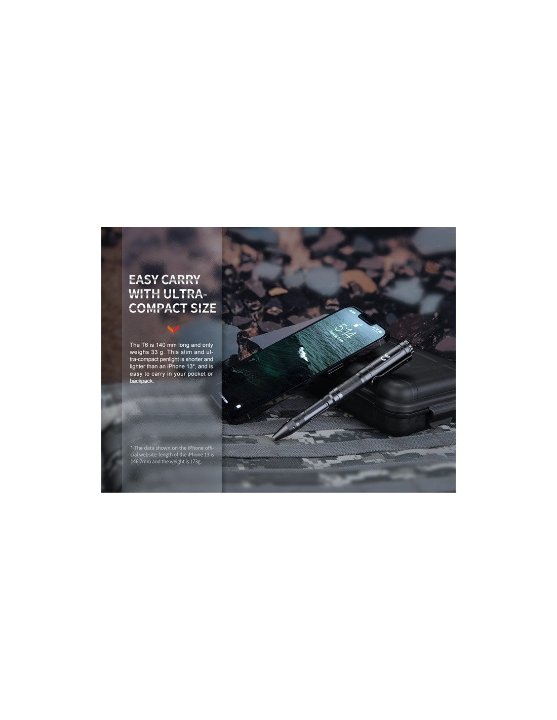 Lápiz Táctico Fénix T6 con Linterna