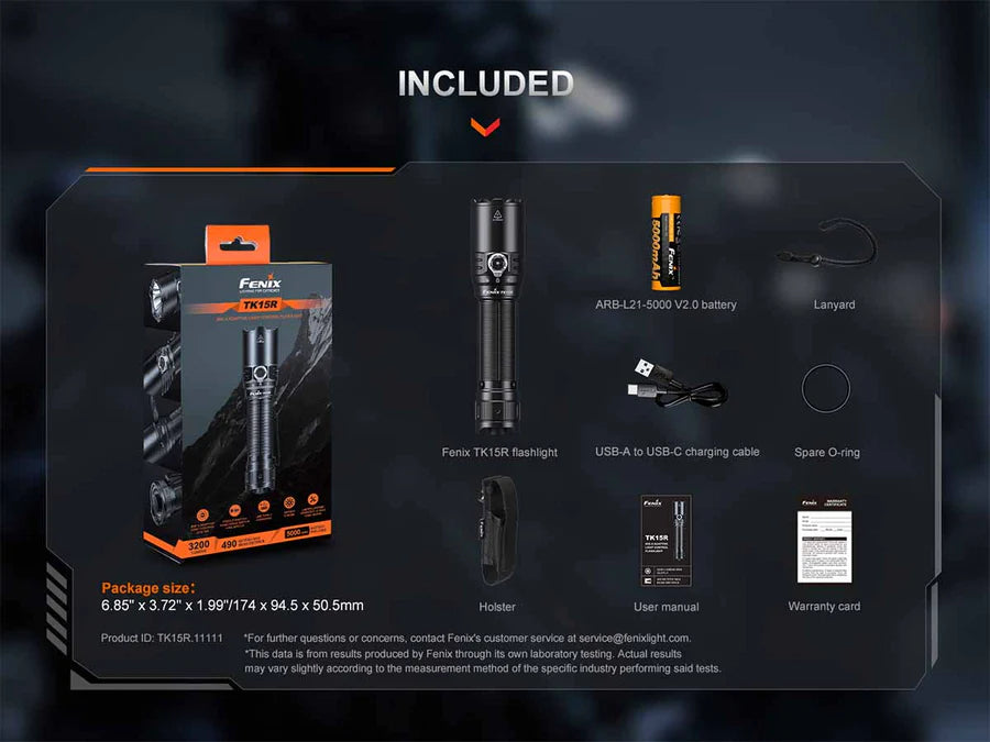 Linterna  Táctica Fenix TK-15R