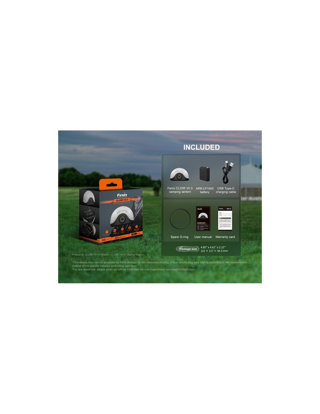 Linterna Fenix CL20R V.20 NEGRO