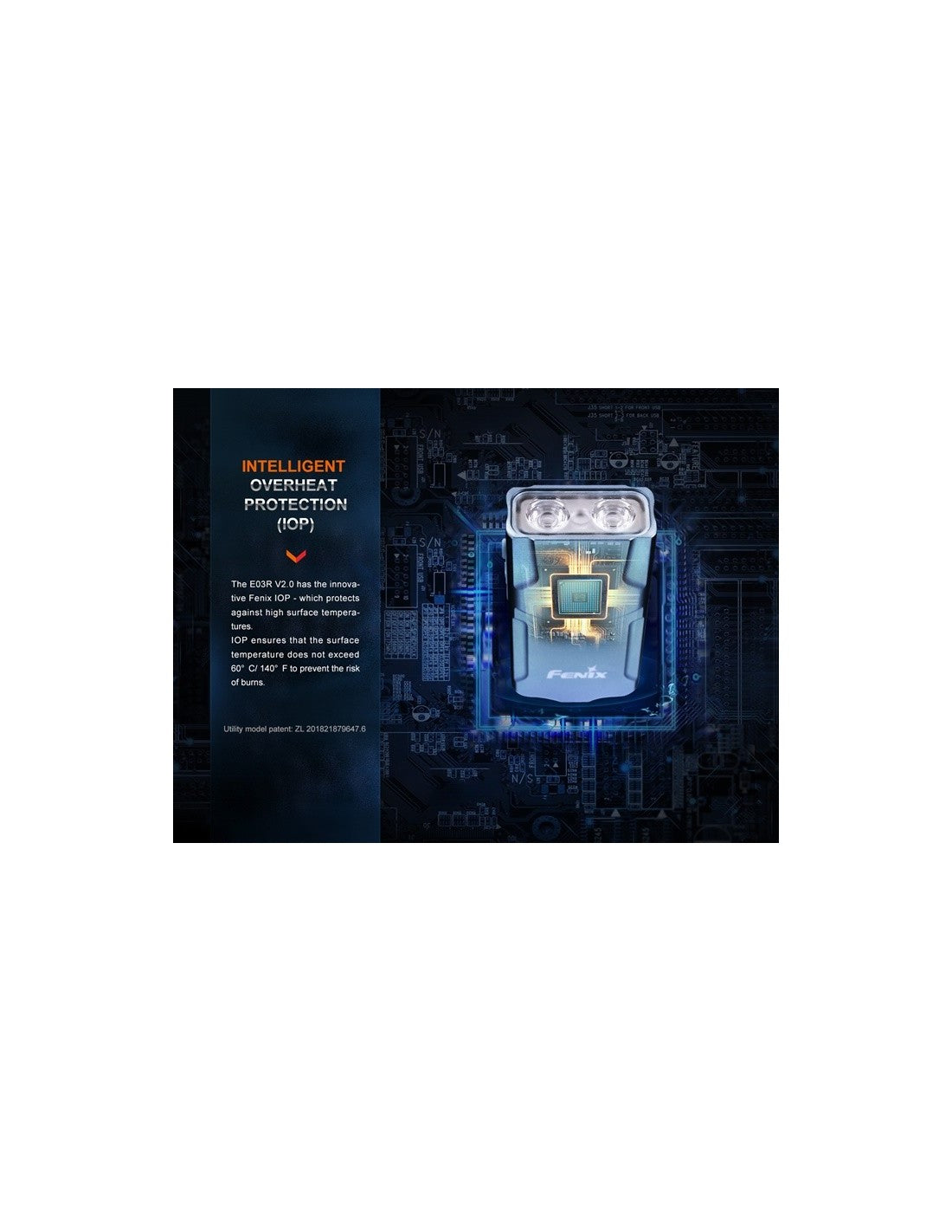 Linterna Fenix llavero E-03R Azul