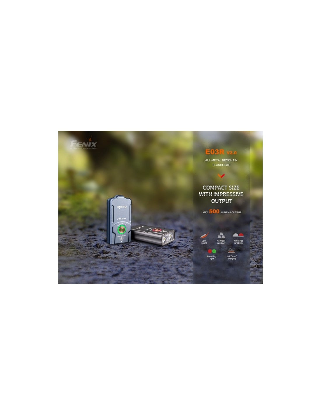 Linterna Fenix llavero E-03R Azul