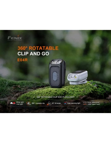 Linterna E-04R CLIP NEGRA