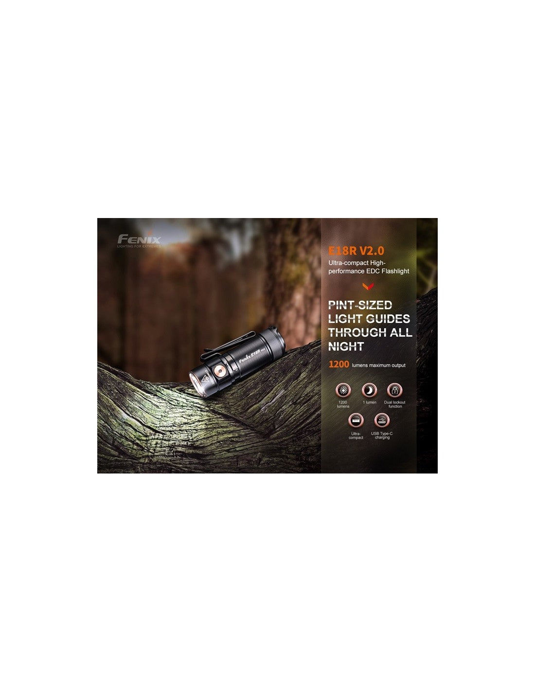 Linterna Fenix E-18R V2.0 Nebula