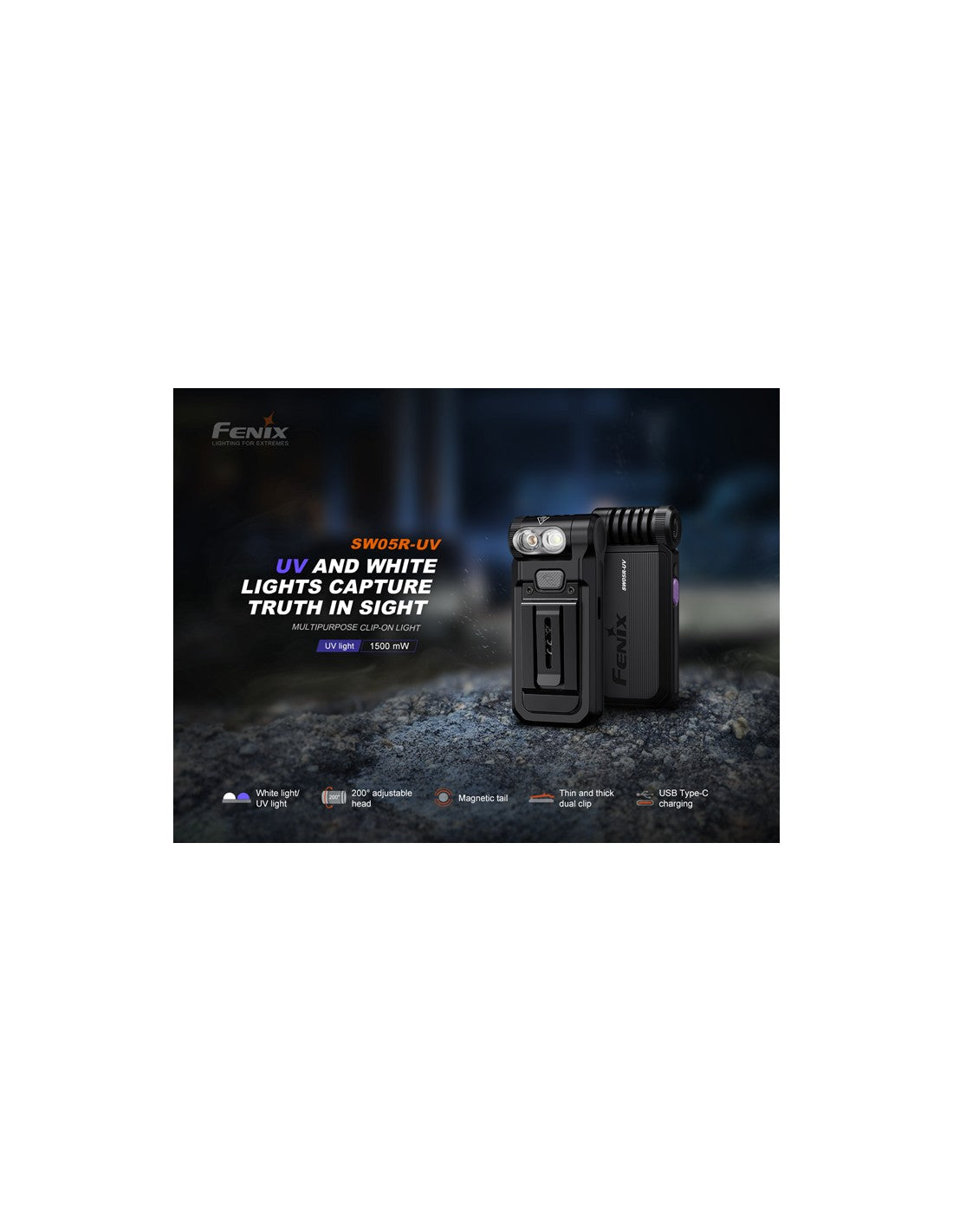 Linterna  Fenix SW05R-UV